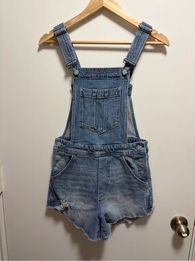 Pilcro Anthropologie Denim Short Overalls Women’s Size 26
